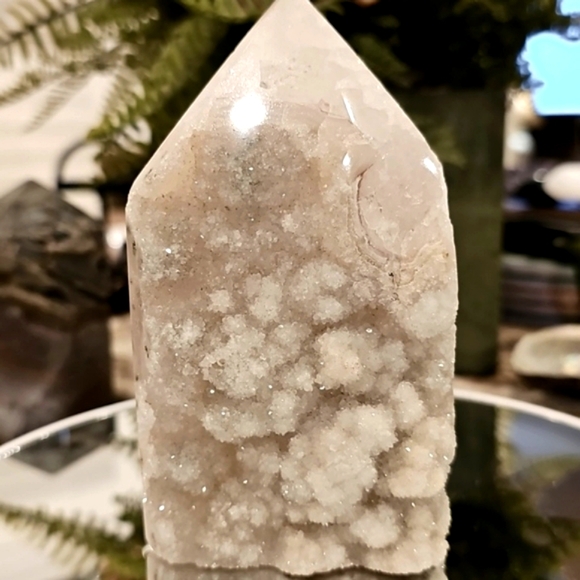 Amethyst Quartz Flower Agate with flower formations Tower *4.9